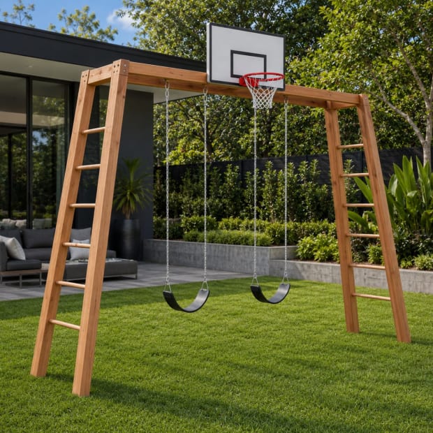 Circuito 1 (Madera) de juegos infantiles para exterior