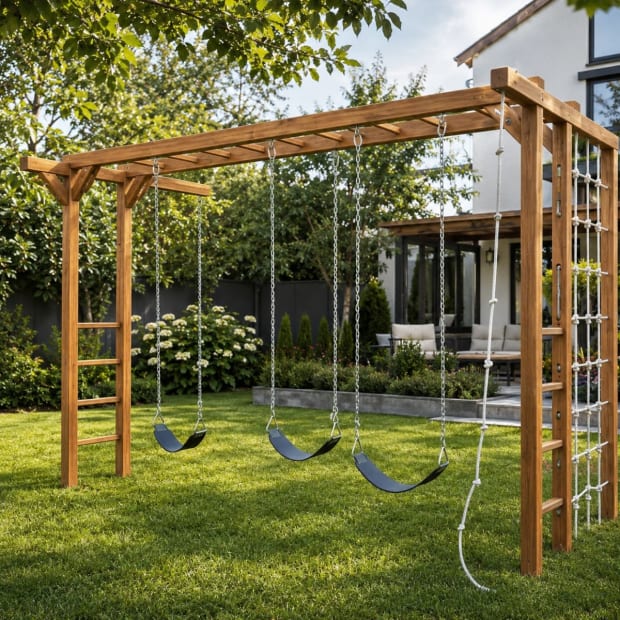 Circuito 6 (Madera) de juegos infantiles para exterior