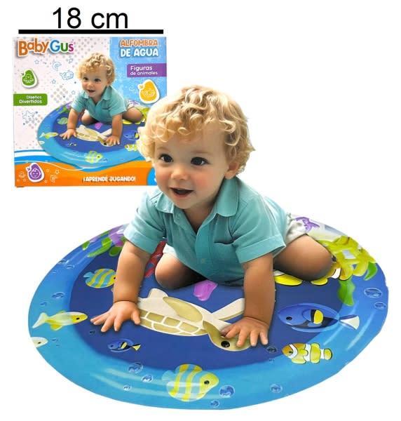 Alfombra sensorial con agua en Carpintar
