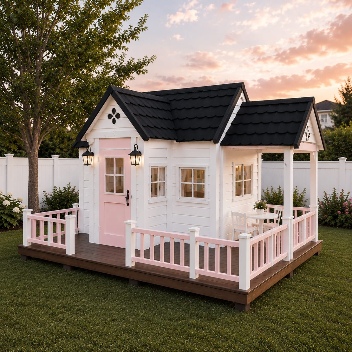 Mini casita de juegos infantil en madera - modelo 2 para playroom o dormitorio (Carpintar)