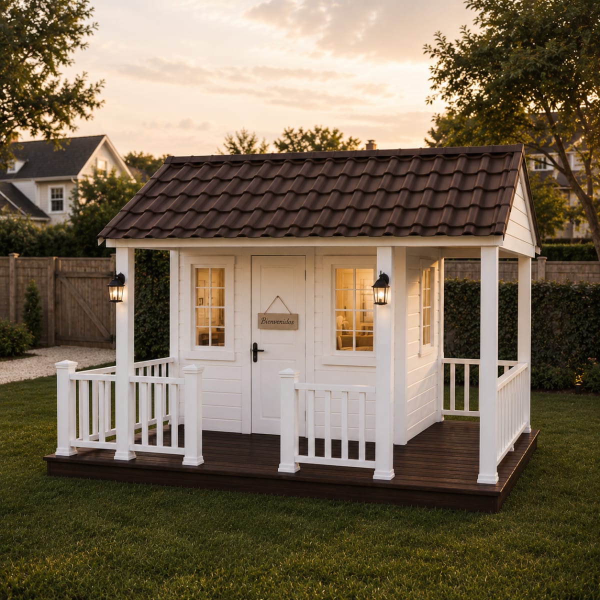Mini casita de juegos infantil en madera - modelo 4 para playroom o dormitorio (Carpintar)