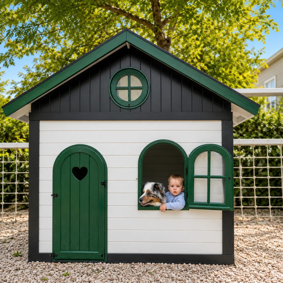 Mini casita de juegos infantil en madera - modelo 6 para playroom o dormitorio (Carpintar)