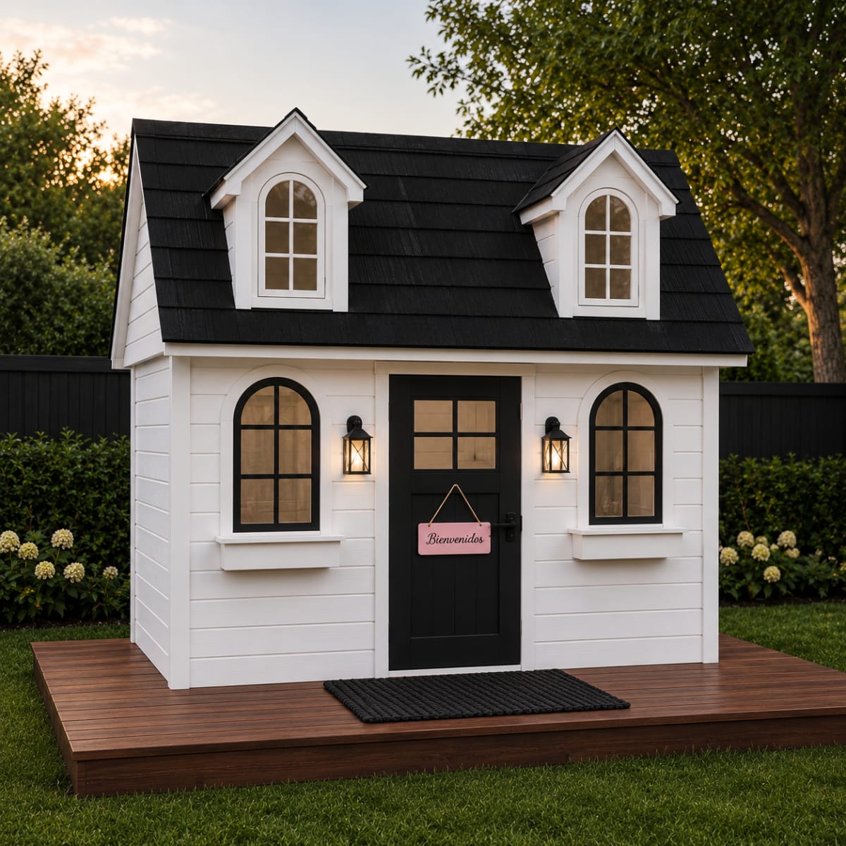Mini casita de juegos infantil en madera - modelo 8 para playroom o dormitorio (Carpintar)