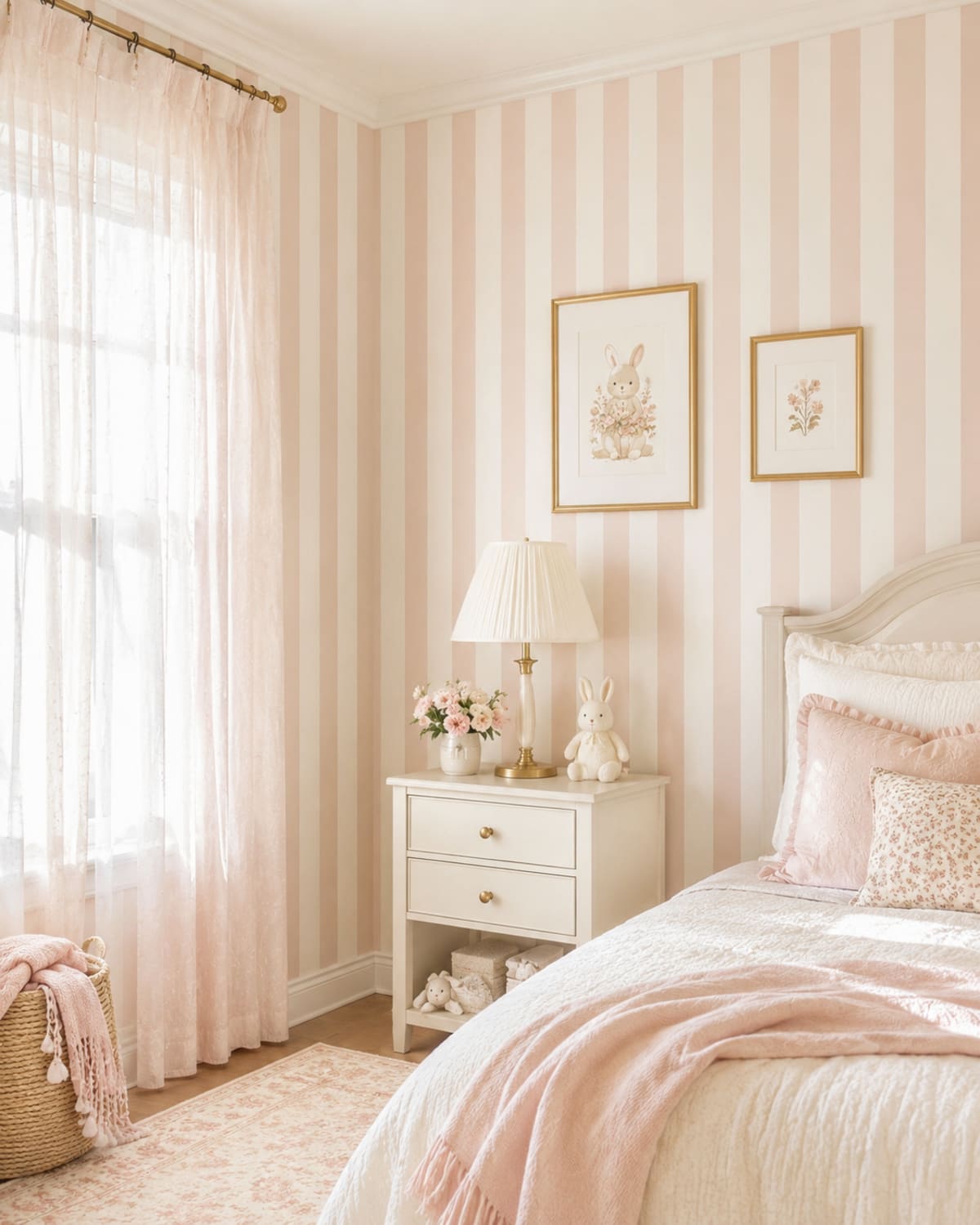 Empapelado infantil premium diseño Pink - vista 2 para dormitorio o playroom - Carpintar
