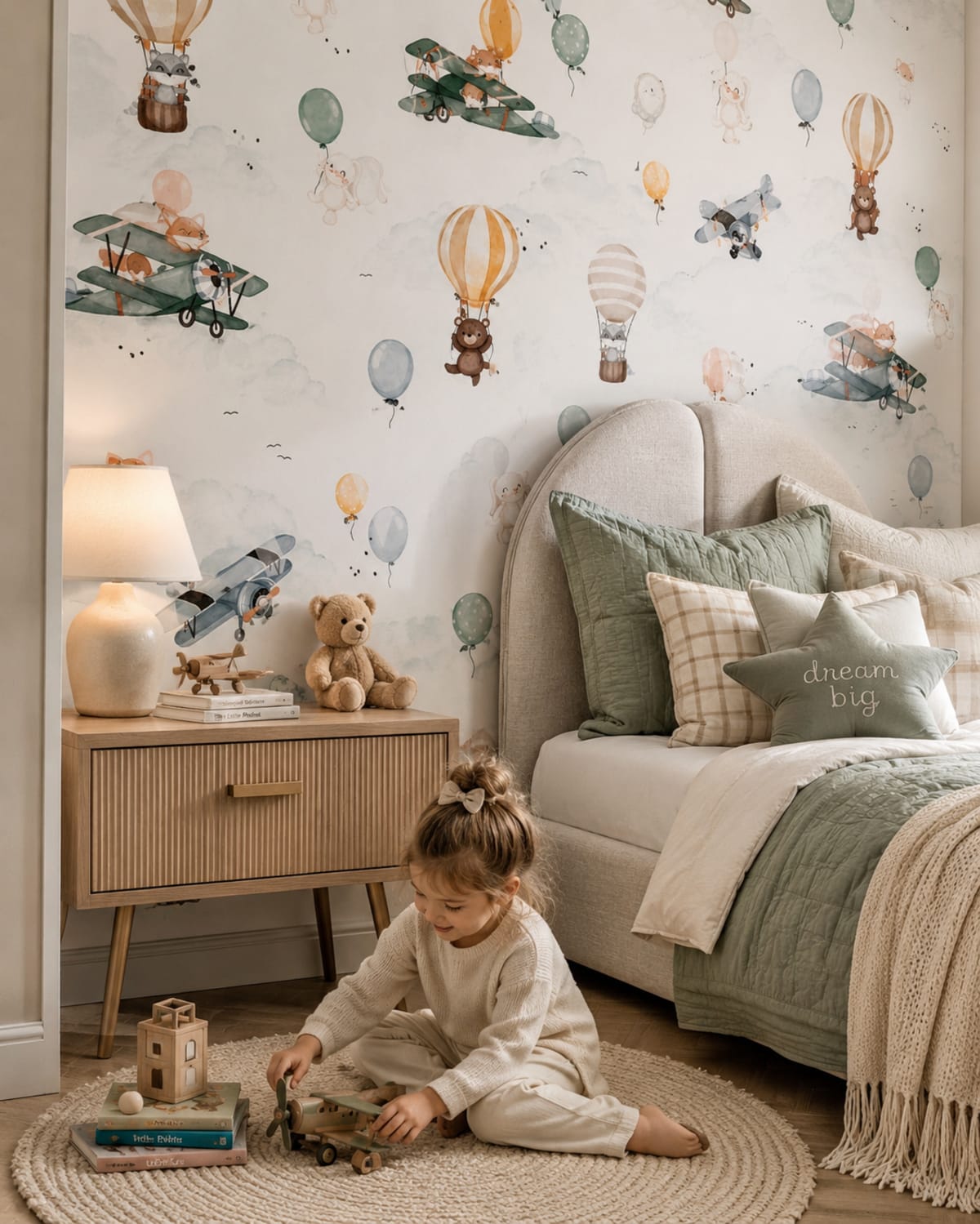 Empapelado infantil premium diseño Dibus - vista 1 para dormitorio o playroom - Carpintar