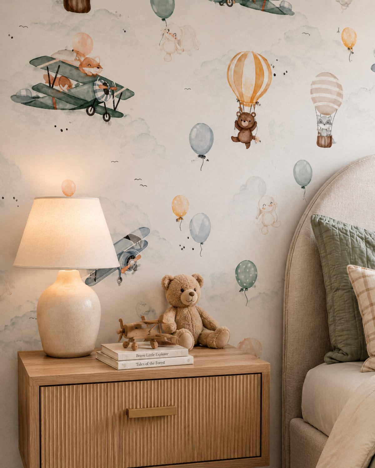 Empapelado infantil premium diseño Dibus - vista 2 para dormitorio o playroom - Carpintar