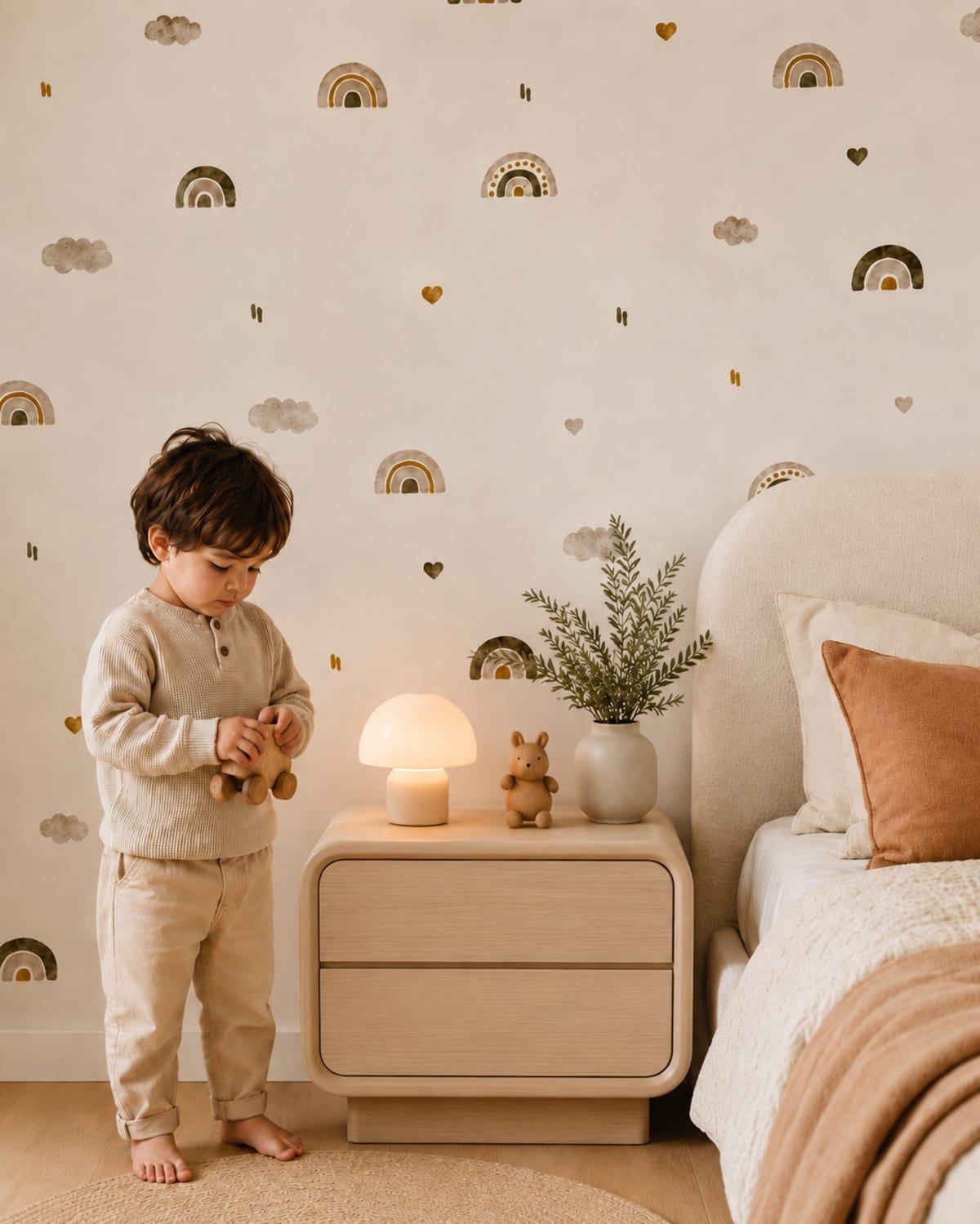 Empapelado infantil premium diseño Dibus 2 - vista 1 para dormitorio o playroom - Carpintar