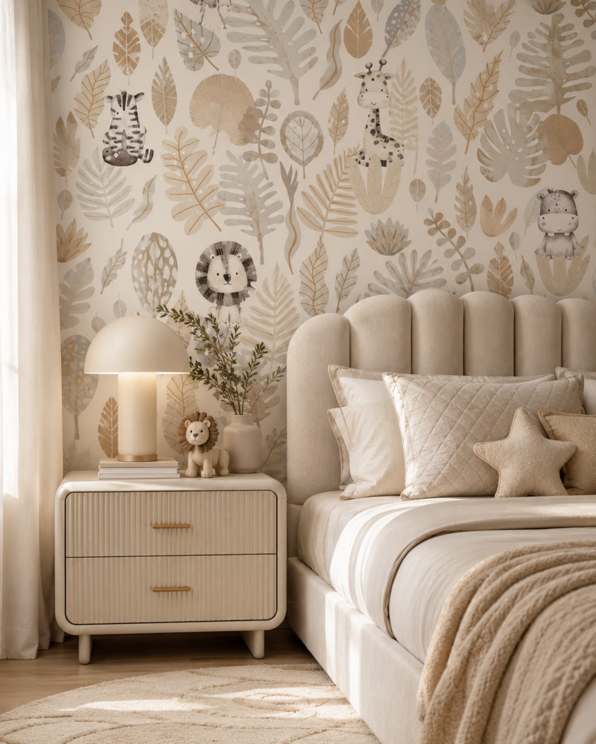 Empapelado infantil premium diseño Selva - vista 1 para dormitorio o playroom - Carpintar