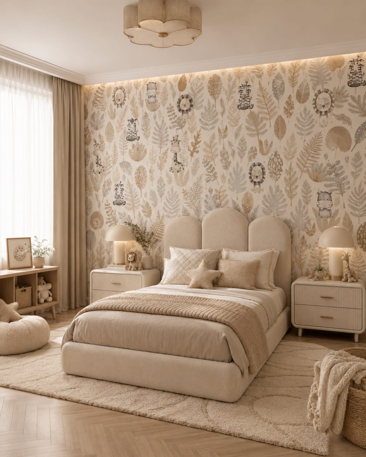 Empapelado infantil premium diseño Selva - vista 2 para dormitorio o playroom - Carpintar