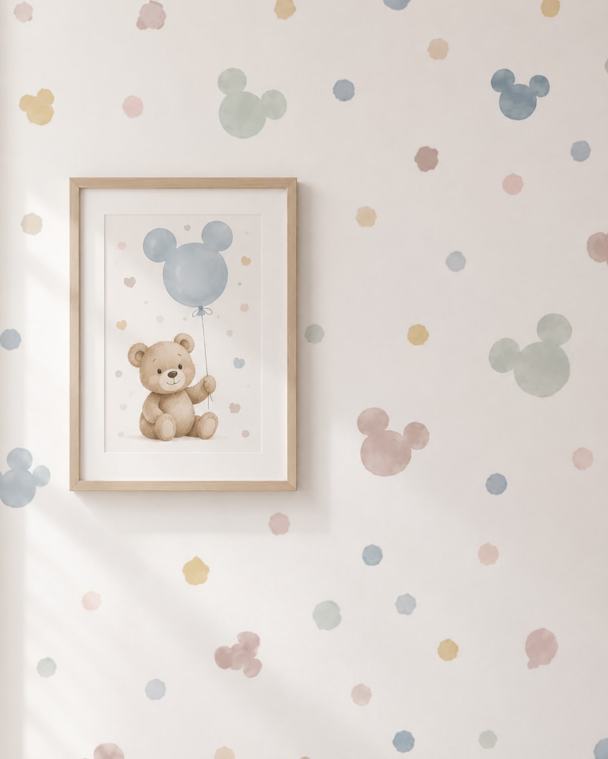 Empapelado infantil premium diseño Mikey - vista 2 para dormitorio o playroom - Carpintar