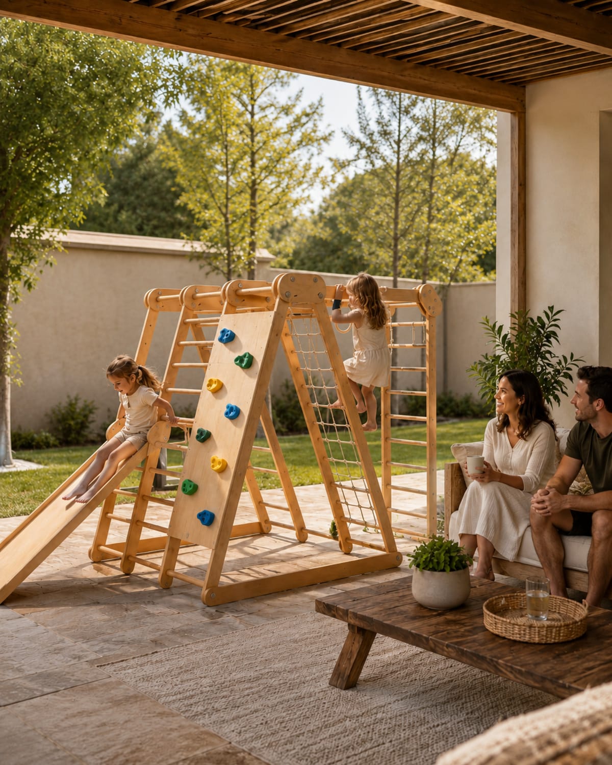 Gym Kids - estructura de ejercicio y escalada infantil para casa