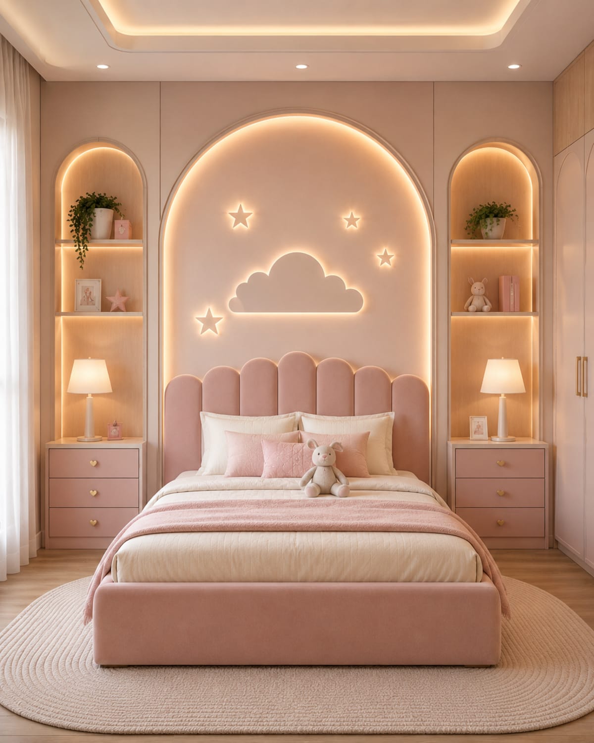 Respaldo infantil Amiri tapizado a medida para cama de niños - de Carpintar