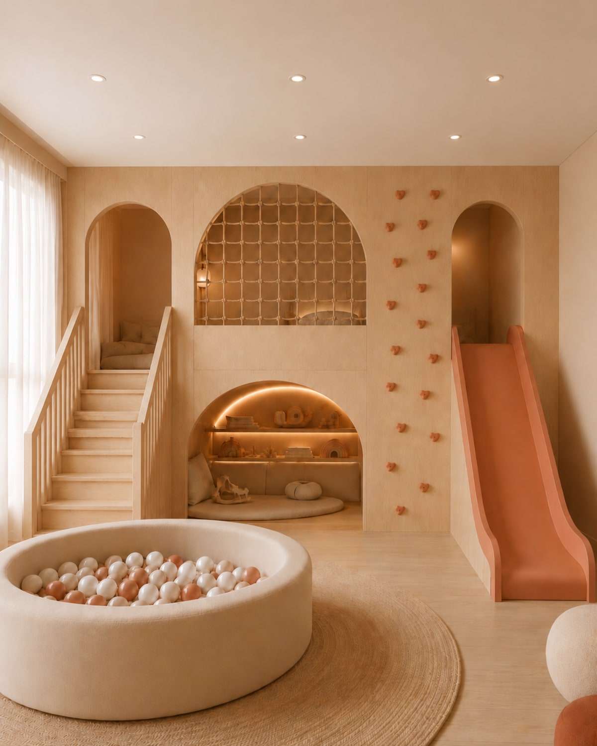 Playroom infantil integral a medida diseñado y fabricado por Carpintar - servicio llave en mano