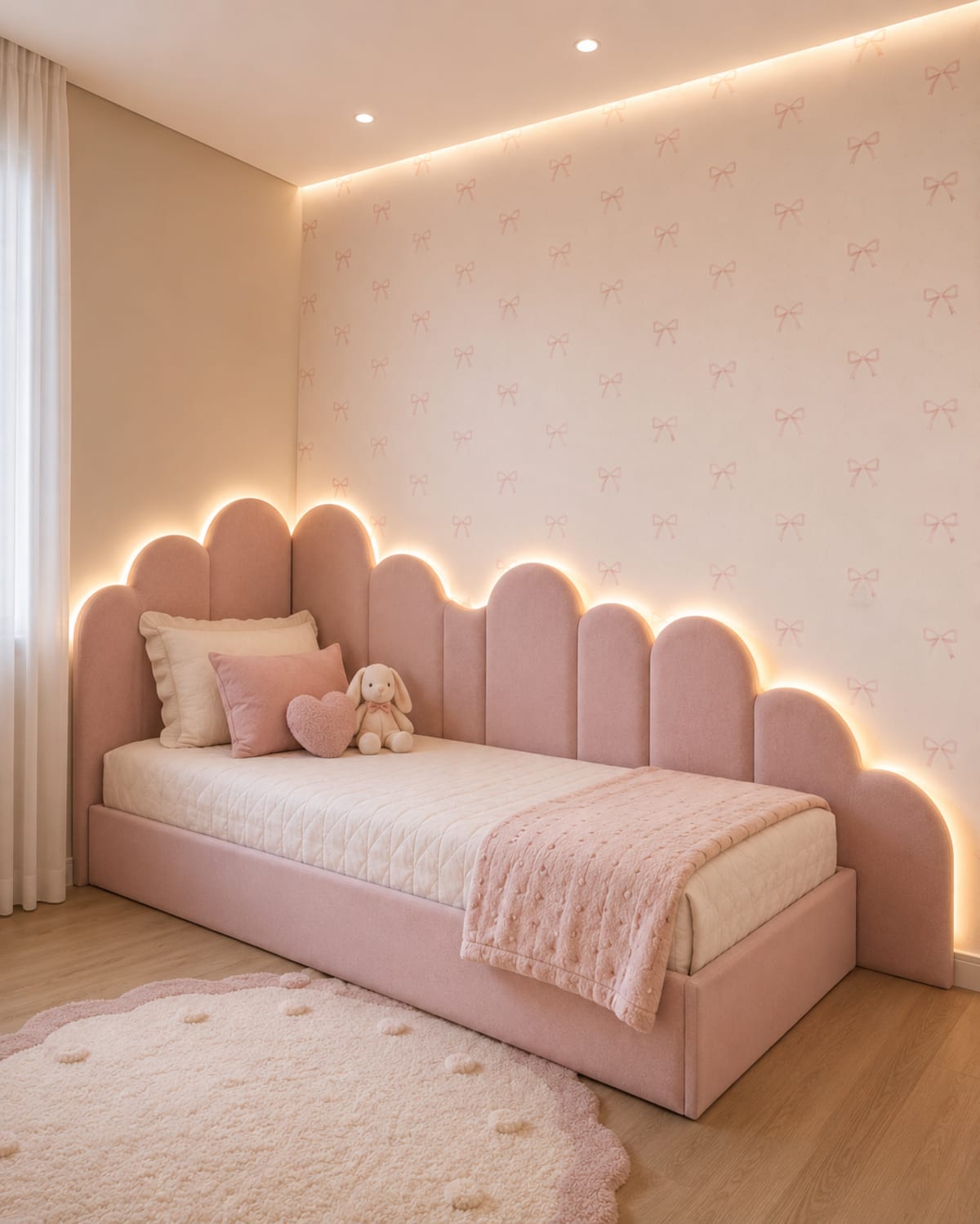 Respaldo infantil Princesa tapizado a medida para cama de niños - de Carpintar