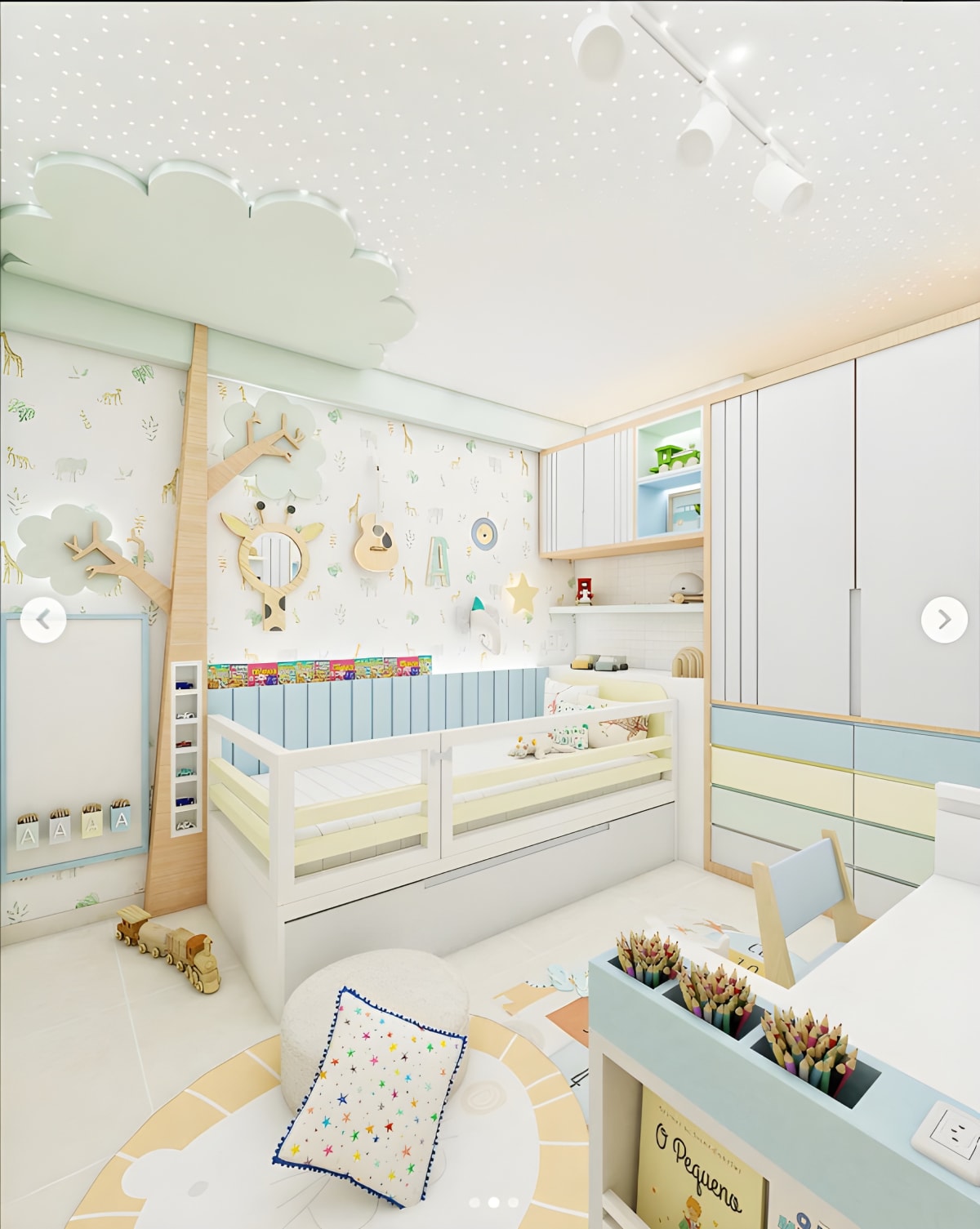 Cuarto Agustin: diseño de dormitorio infantil a medida, vista 1