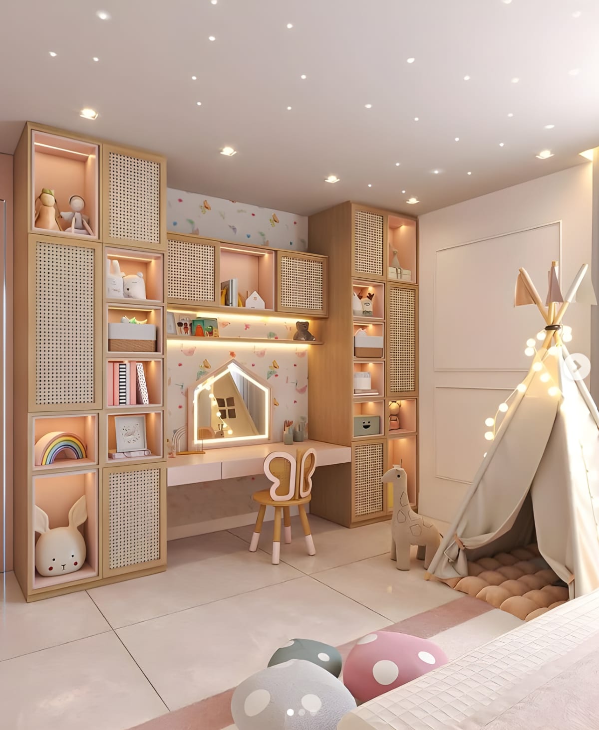 Cuarto Aitana: diseño de dormitorio infantil a medida, vista 1