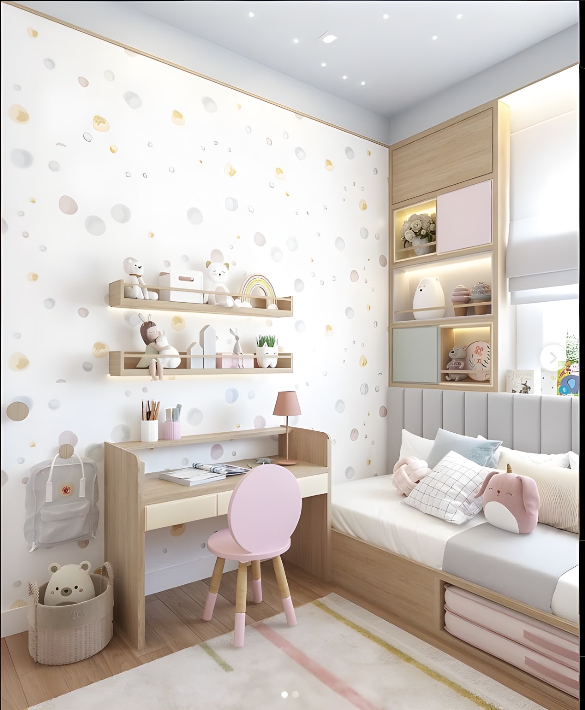 Cuarto Aria: diseño de dormitorio infantil a medida, vista 2