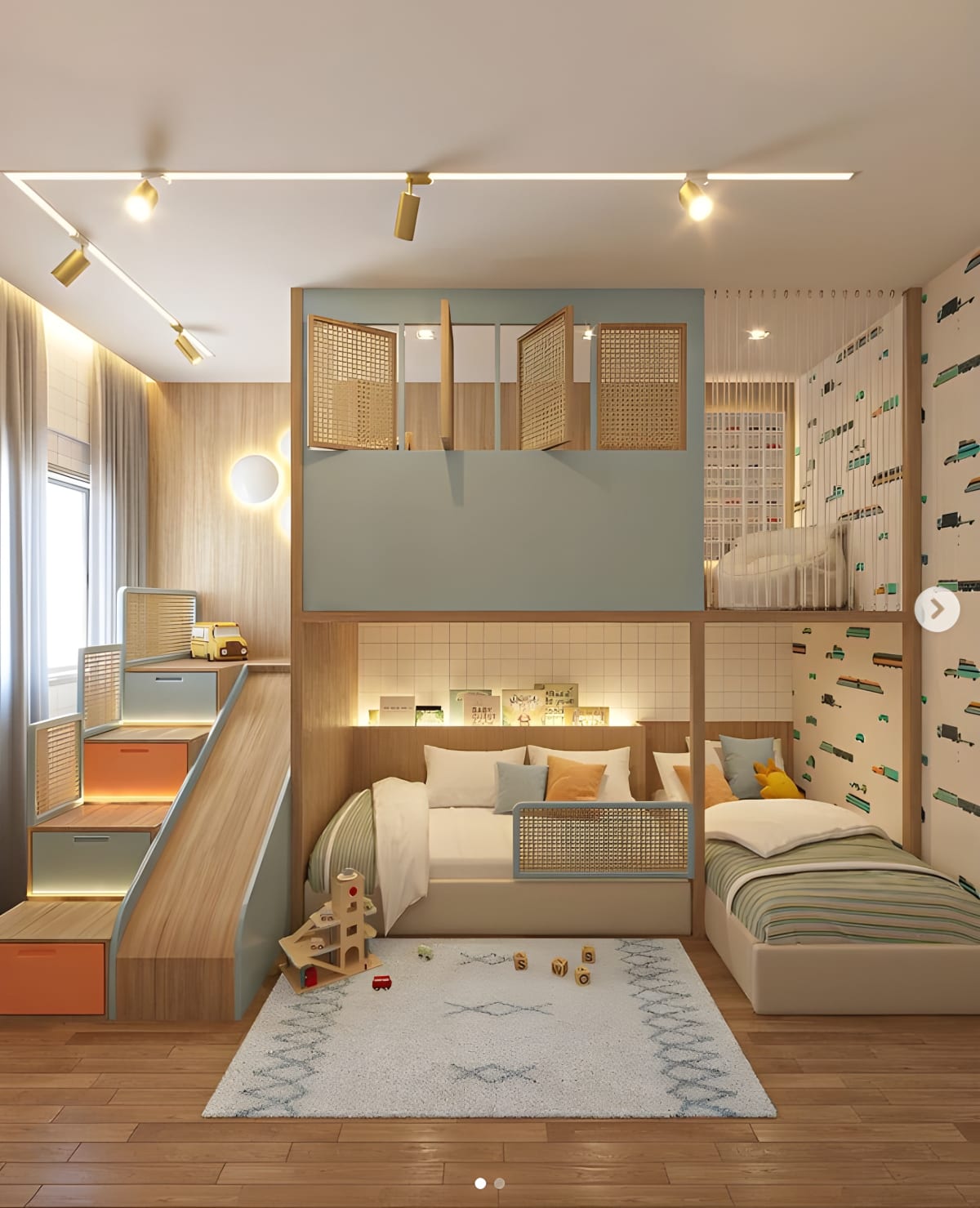 Cuarto de renzo: diseño de dormitorio infantil a medida, vista 1