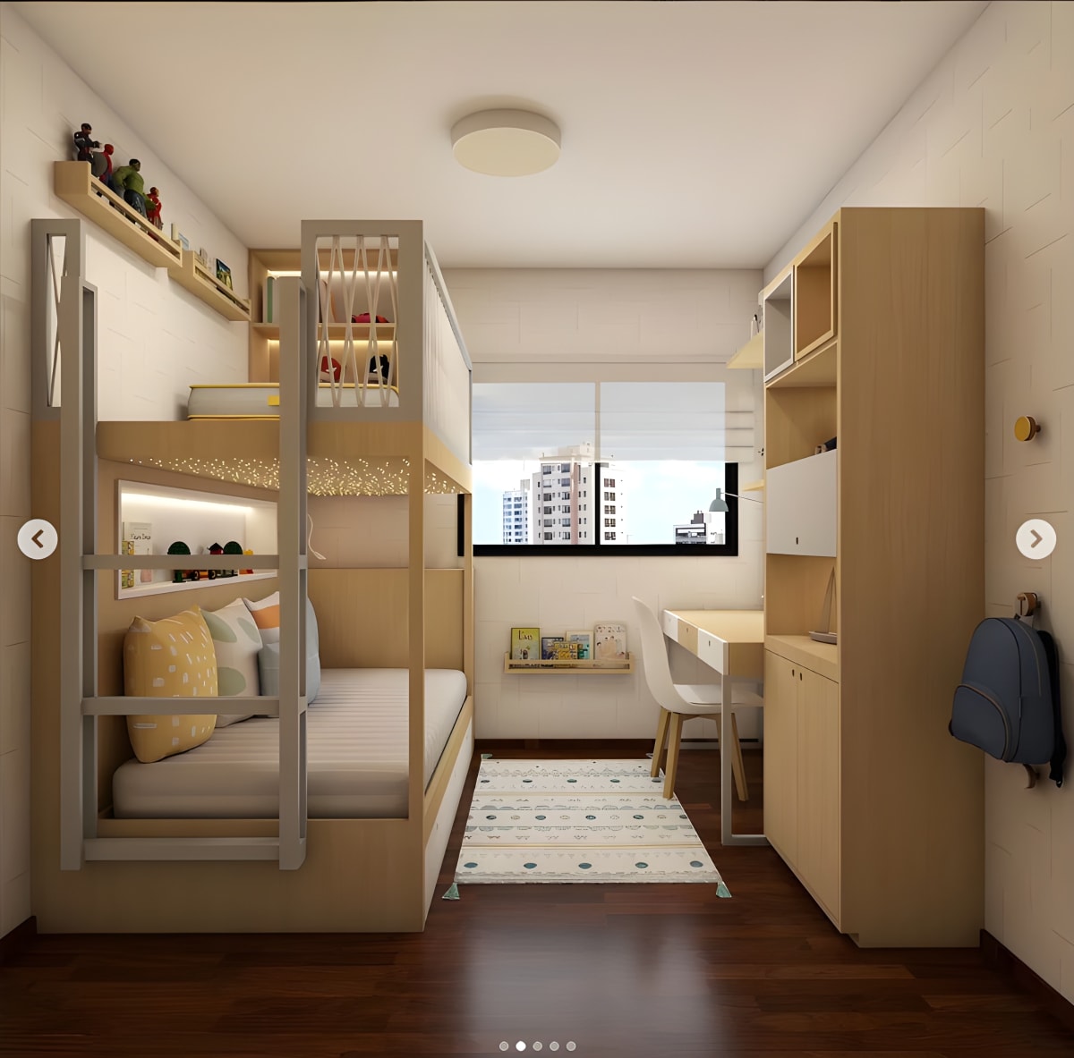 Cuarto de Thomas: diseño de dormitorio infantil a medida, vista 2