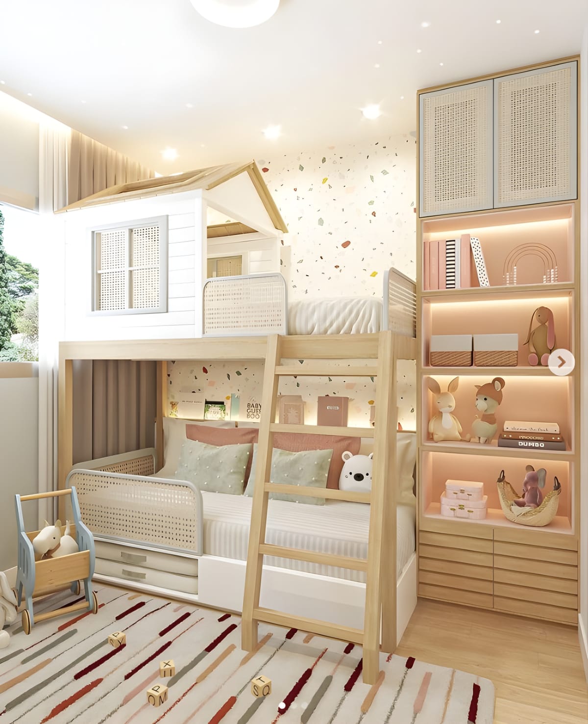 Cuarto Elián: diseño de dormitorio infantil a medida, vista 1
