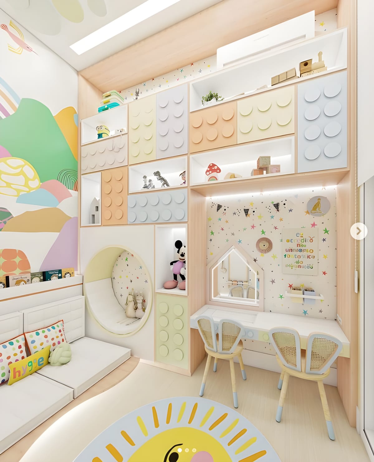 Cuarto Juana: diseño de dormitorio infantil a medida, vista 1