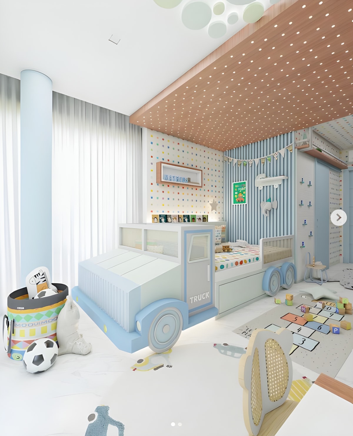 Cuarto Massimo: diseño de dormitorio infantil a medida, vista 1