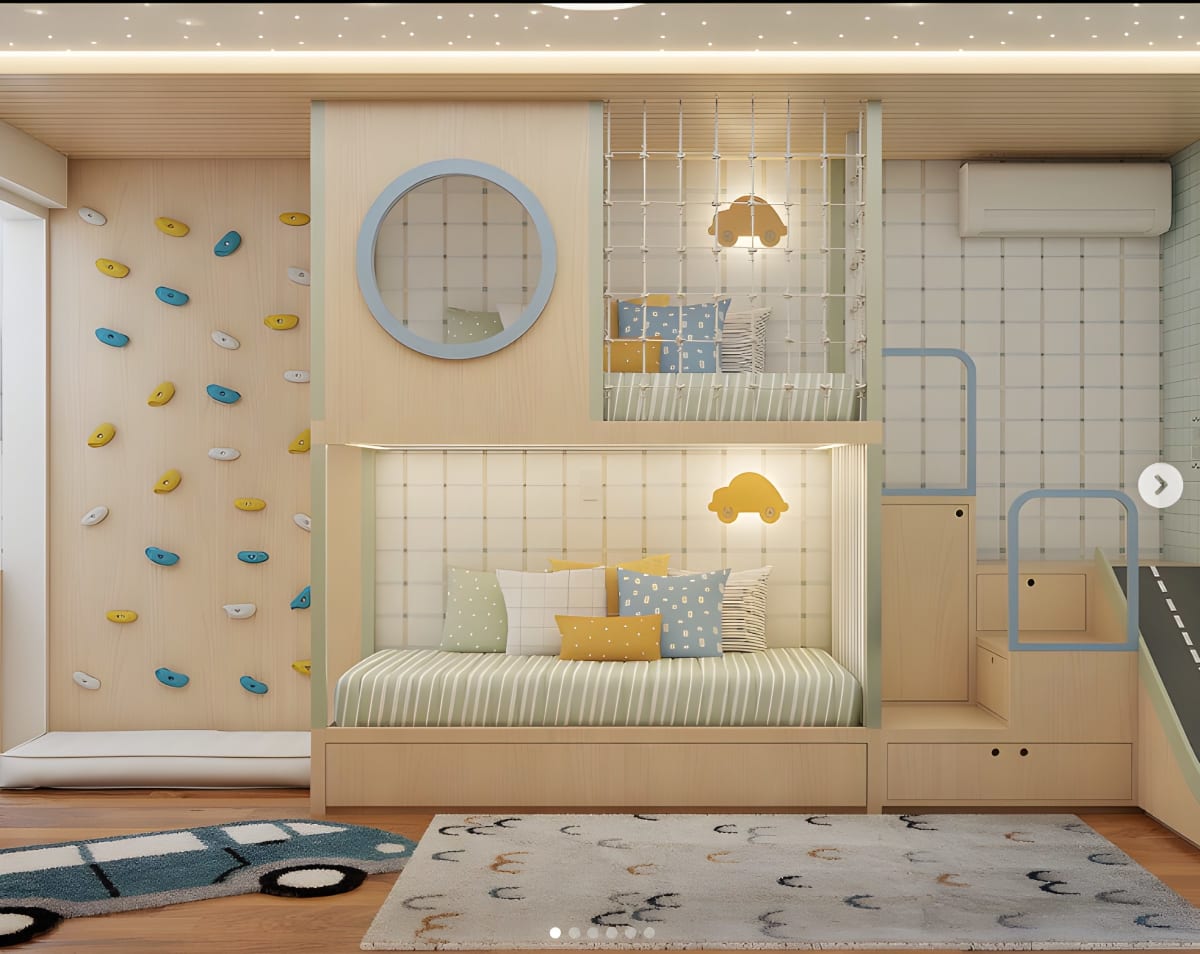 Cuarto Milo: diseño de dormitorio infantil a medida, vista 1