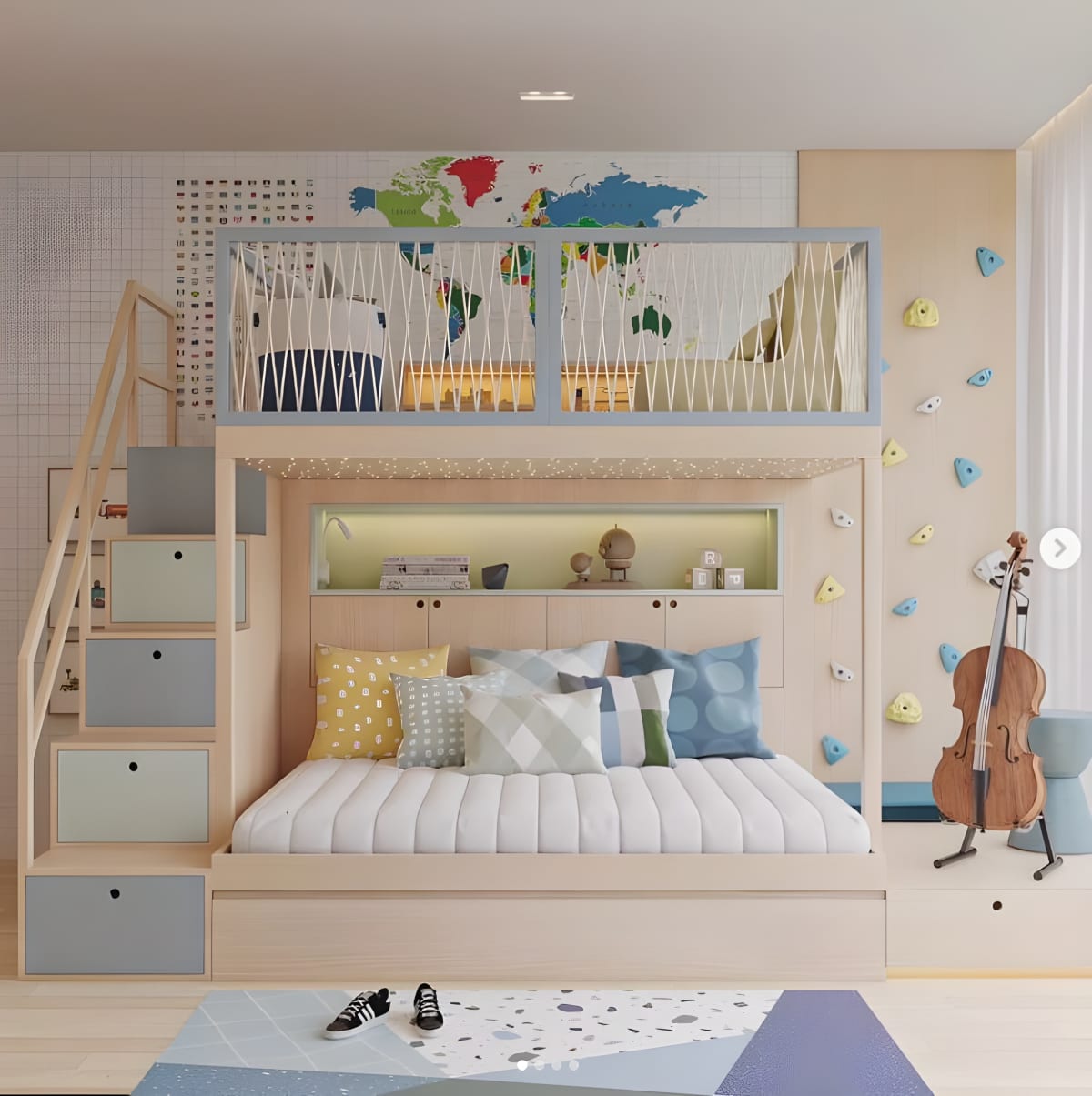 Cuarto Mirko: diseño de dormitorio infantil a medida, vista 1