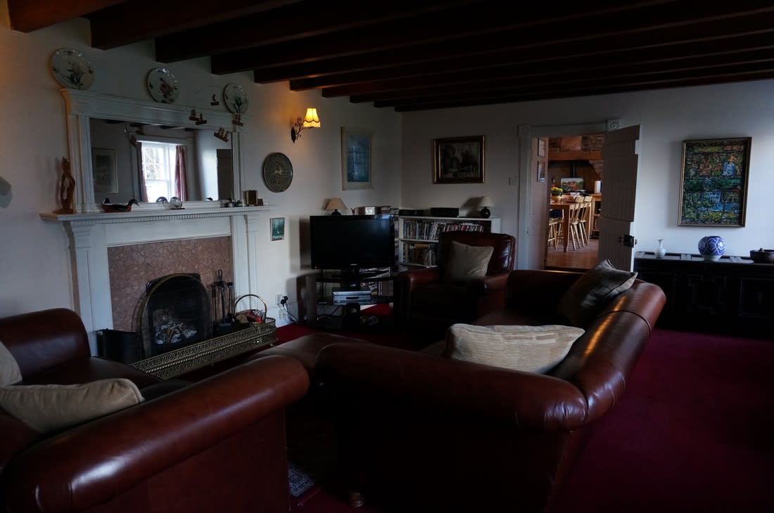 The lounge and fire