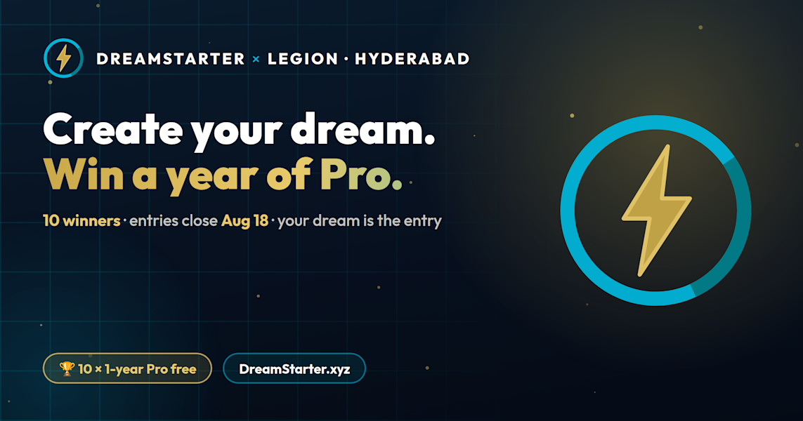 Hyderabad, this one's for you: create your dream, win a year of DreamStarter Pro