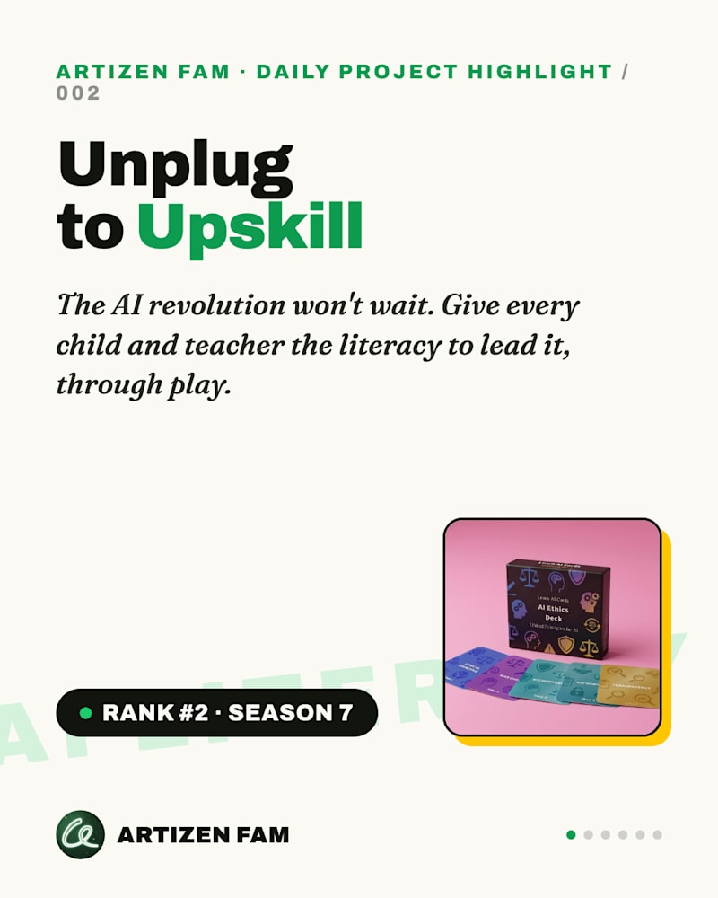 Daily project highlight cover for Unplug to Upskill, rank 2 Season 7