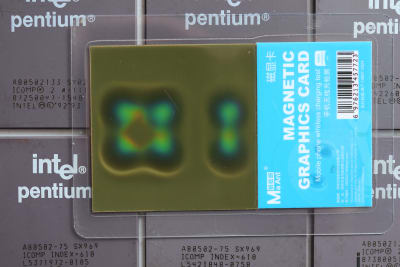 magnets shining through the alumina