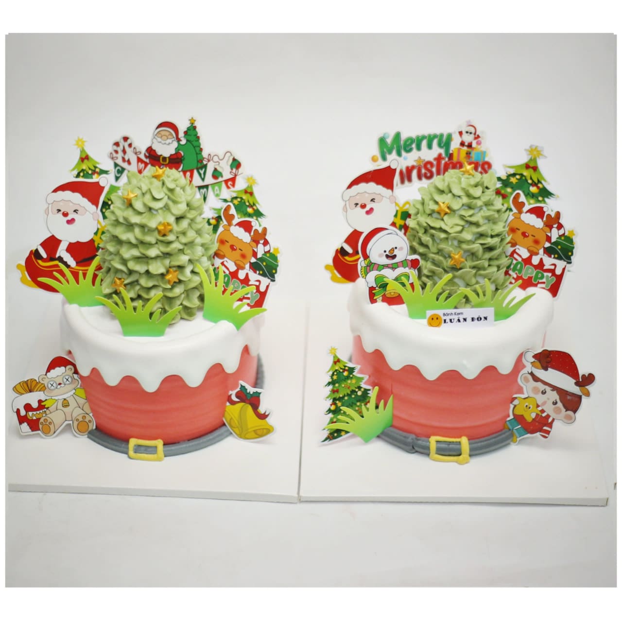 Bánh kem Noel cây thông tạo hình Giáng sinh