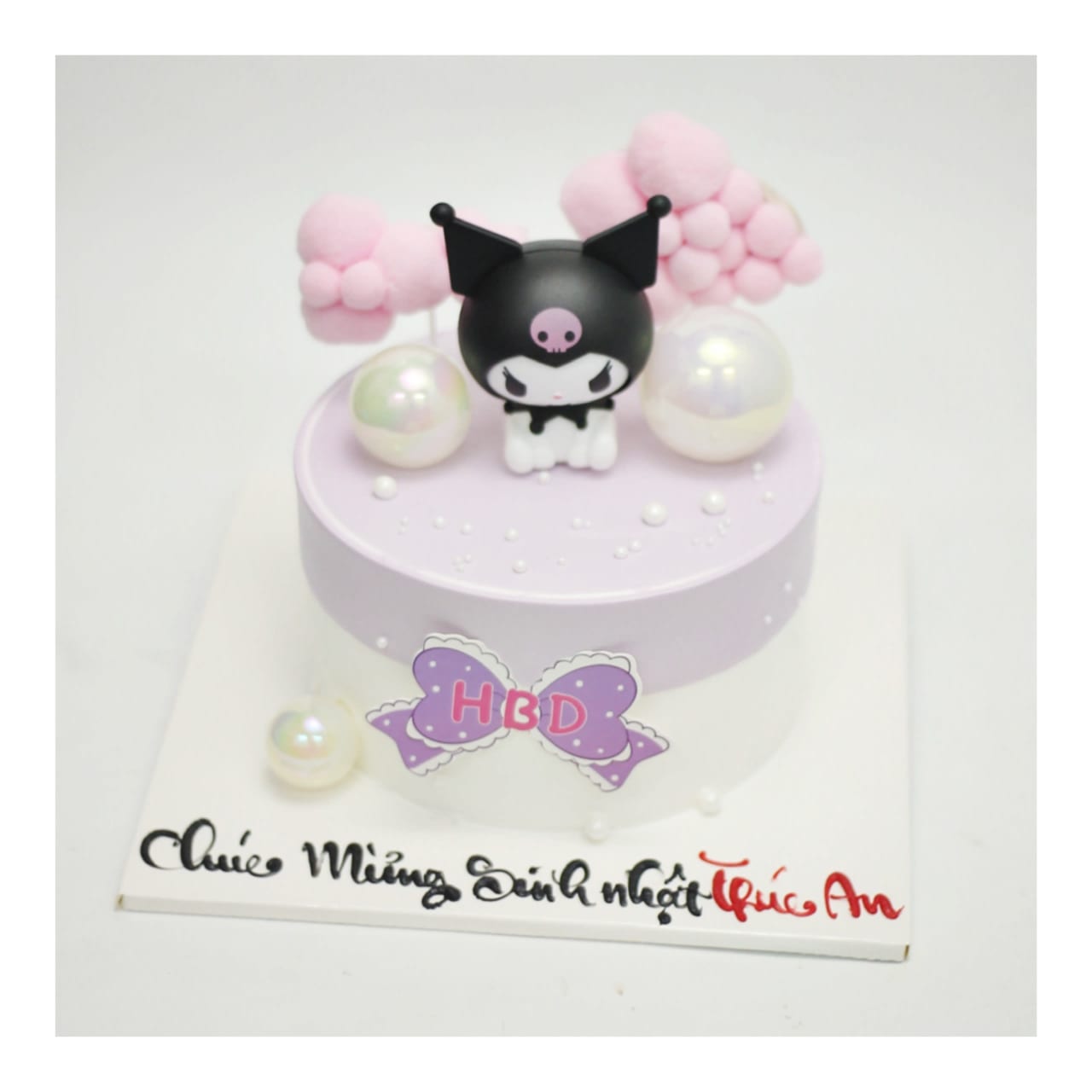 Bánh kem Kuromi tím pastel dễ thương