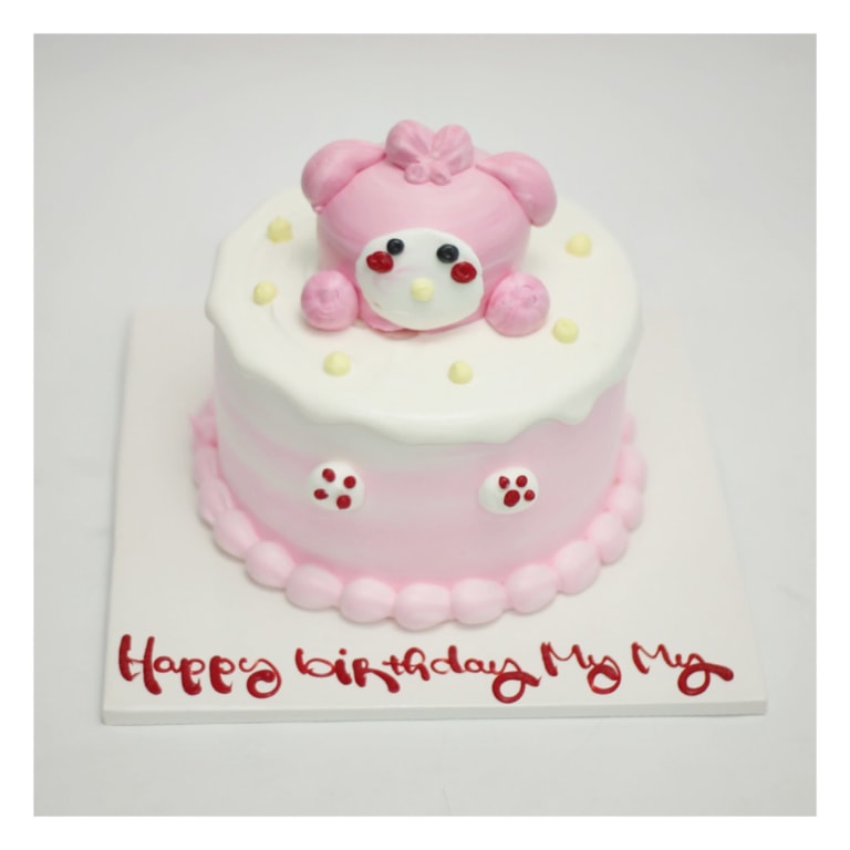 Bánh kem hình gấu My Melody màu hồng