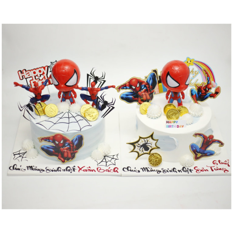 Bánh sinh nhật đôi chủ đề Spider-Man
