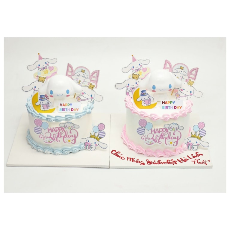 Bánh kem Cinnamoroll xanh hồng dễ thương