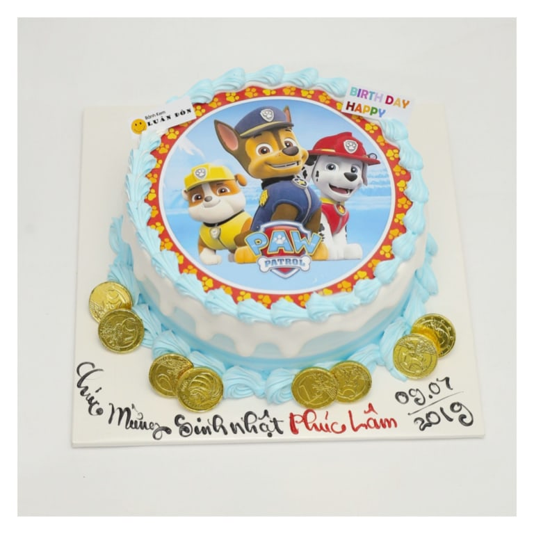 Bánh kem in hình Paw Patrol năng động