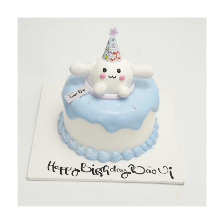 Bánh kem tạo hình Cinnamoroll xanh trắng dễ thương