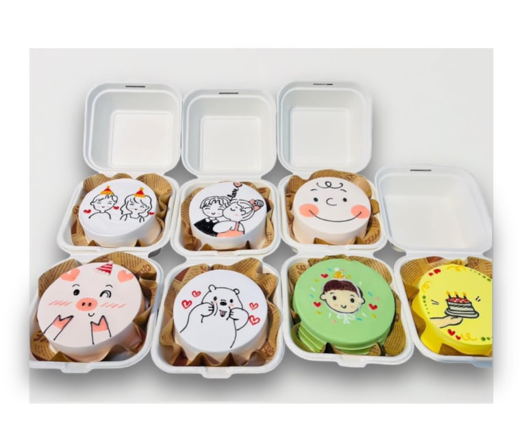 Bento cake vẽ hình nhân vật dễ thương