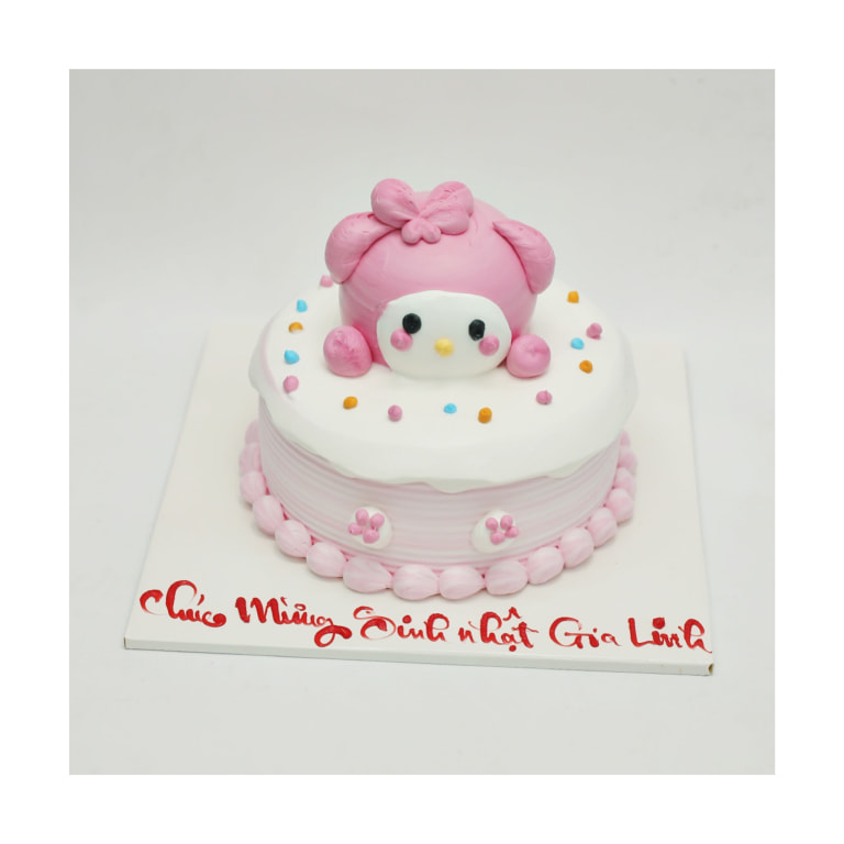 Bánh kem màu hồng hình My Melody