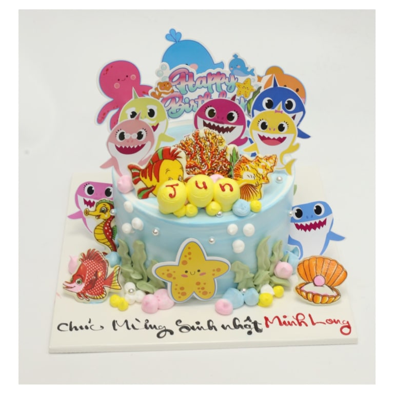 Bánh kem đại dương Baby Shark cho bé