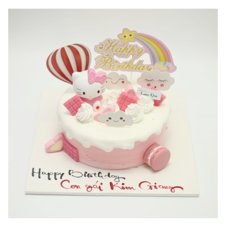 Bánh kem Hello Kitty hồng xinh xắn