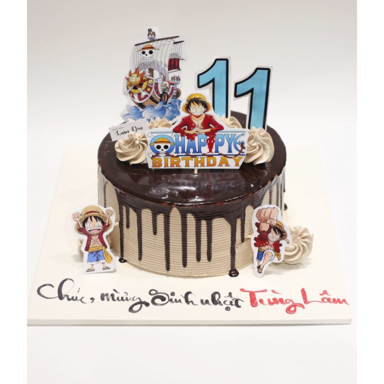 Bánh kem socola Luffy One Piece độc đáo