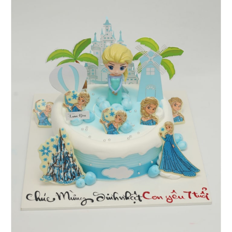 Bánh kem Elsa Frozen vương quốc băng giá