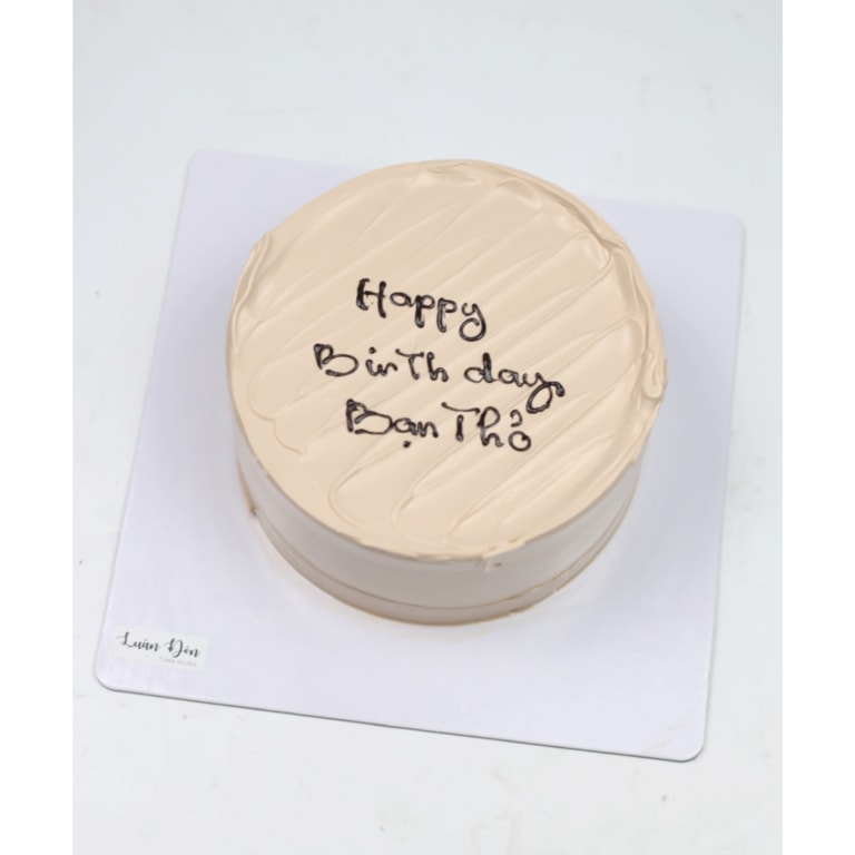 Bánh kem cafe tối giản mừng sinh nhật