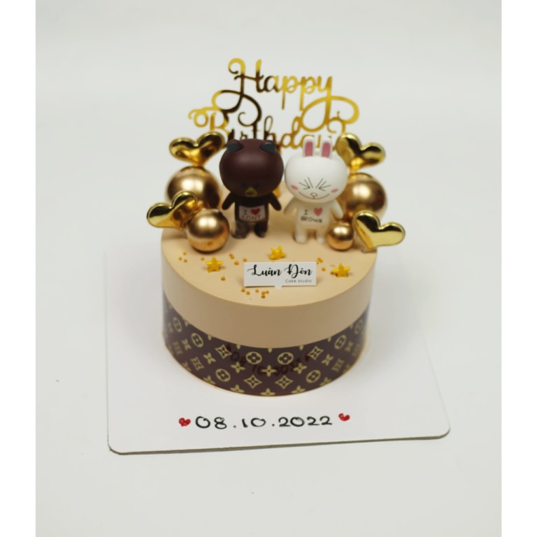 Bánh kem cặp đôi Brown và Cony dễ thương