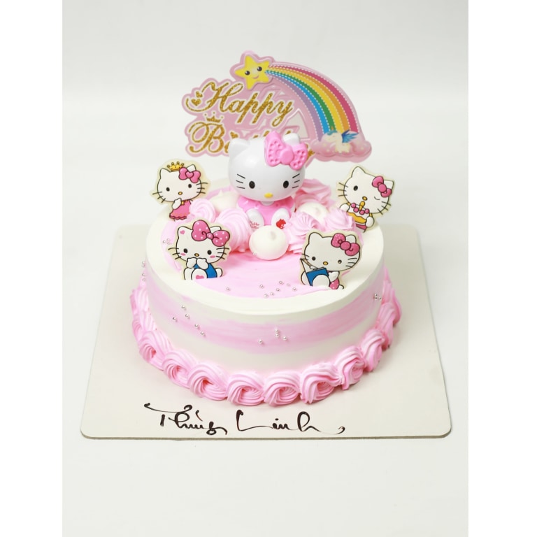 Bánh kem Hello Kitty hồng xinh xắn