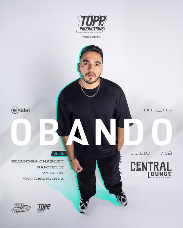 Topp Productions llega a Tamarindo con Obando (COL)