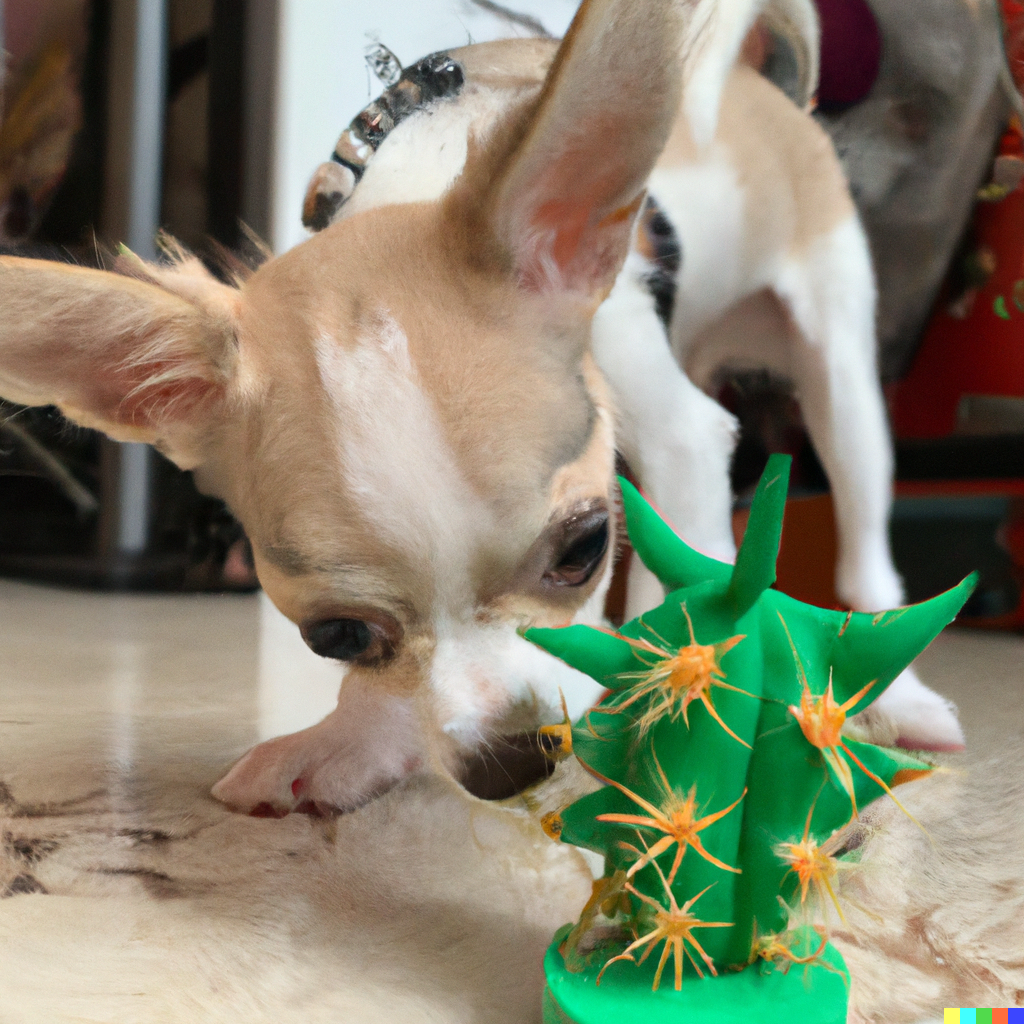 DALL·E 2022-10-07 16.45.46 - chihuahua baby playing with a cactus toy.png